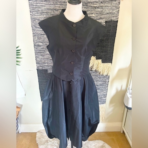 Lilith black short sleeve button down dress size 36/XS - Picture 1 of 13